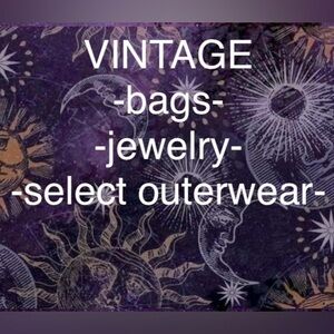 Follow for more Vintage! 💜 Bags, Jewelry, Select Outerwear!